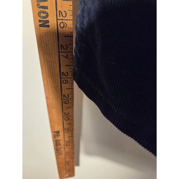 True Religion Corduroy Pants Mens 29x28 Deep Blue Straight Leg Flap Pockets - Picture 8 of 10